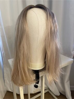 Ash Blonde Long Straight Lace Front Wig NWT Natural Hairline Synthetic 23” #X